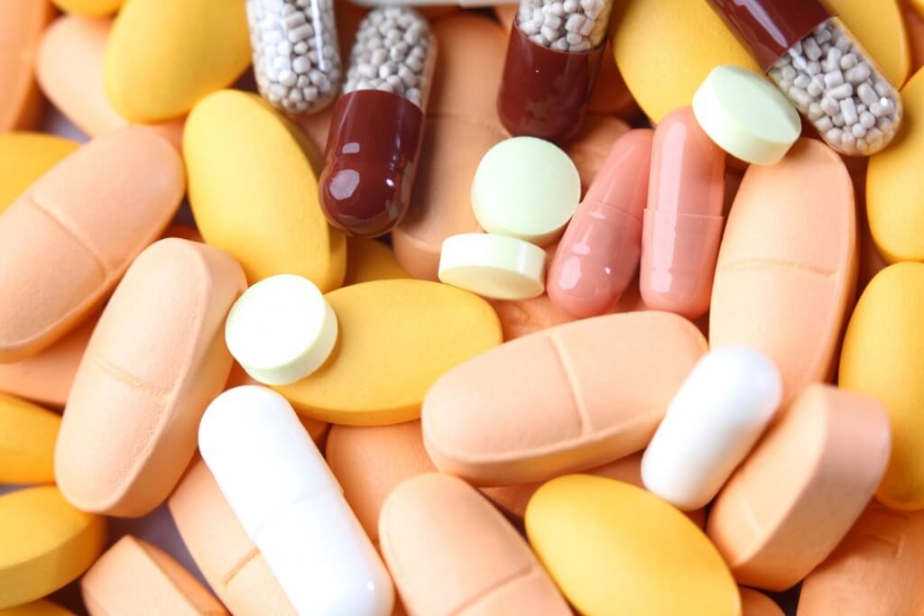 drugs and pills macro close up